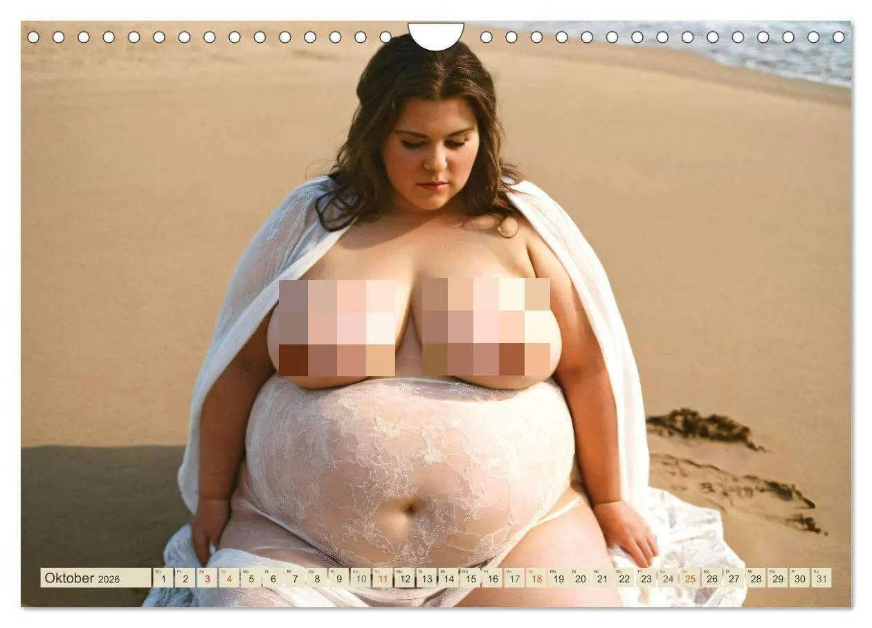 Bild: 9783457345887 | XXL Beach Girls Kalender - Kurvige Frauen am Strand (Wandkalender...
