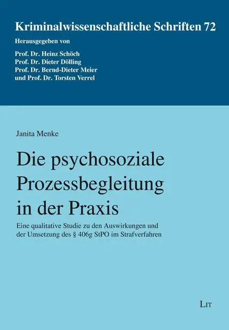 Cover: 9783643155887 | Die psychosoziale Prozessbegleitung in der Praxis | Janita Menke