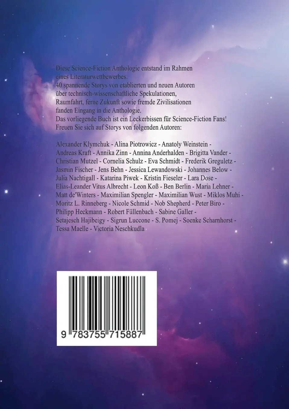 Rückseite: 9783755715887 | Science-Fiction Anthologie 2021 | W. J. Marko | Taschenbuch | 248 S.