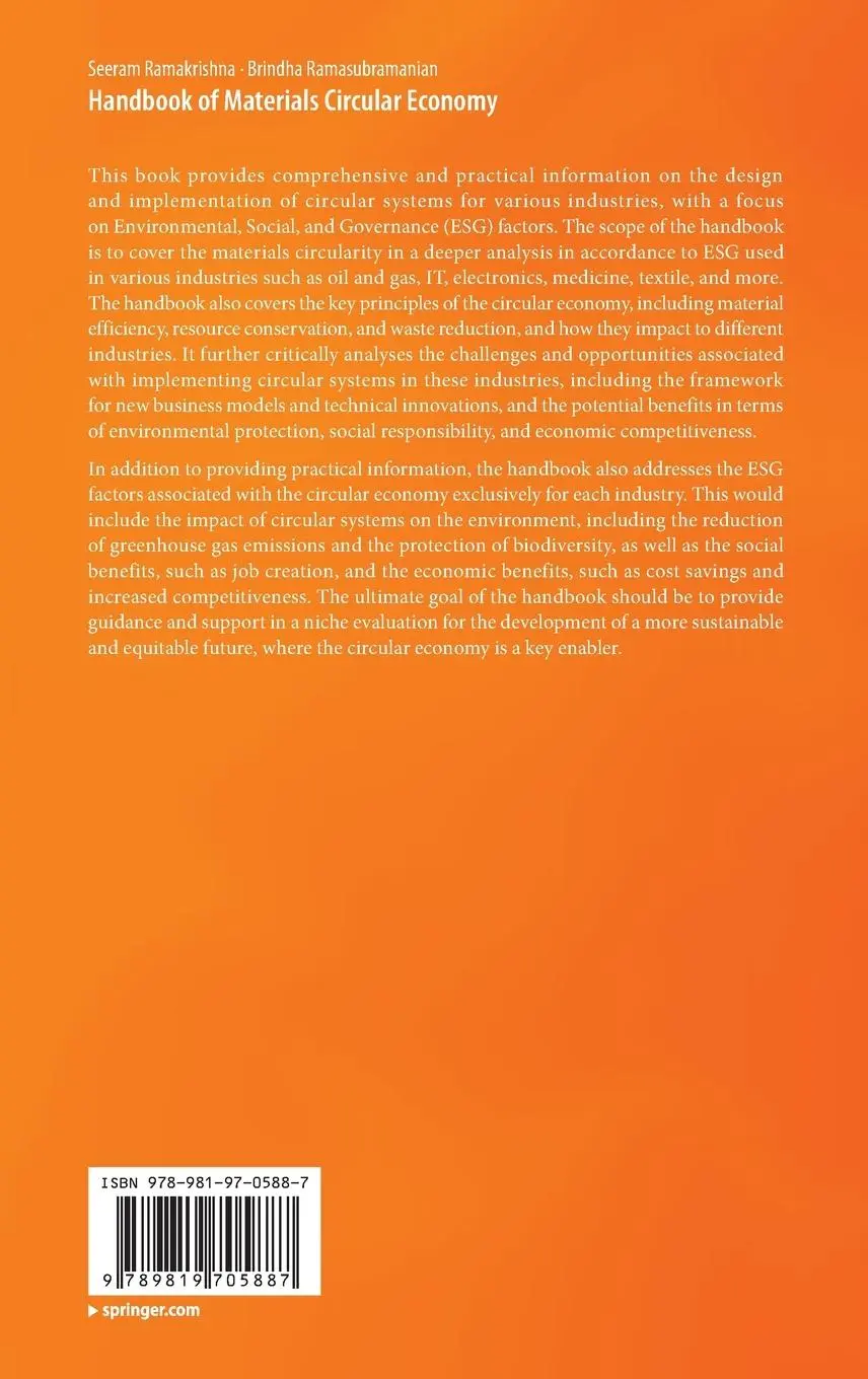 Rückseite: 9789819705887 | Handbook of Materials Circular Economy | Ramasubramanian (u. a.) | ix