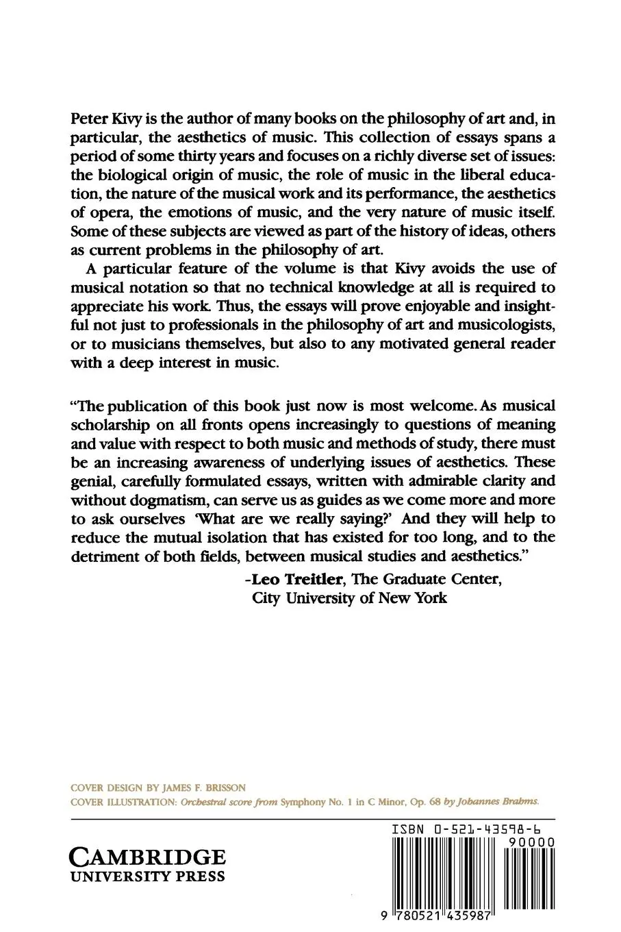 Rückseite: 9780521435987 | The Fine Art of Repetition | Essays in the Philosophy of Music | Kivy