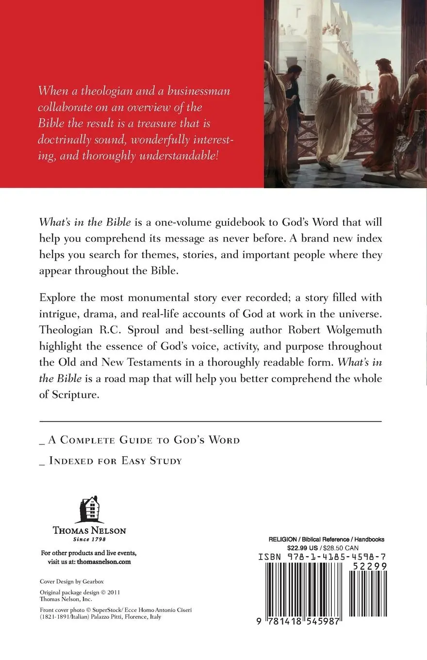 Rückseite: 9781418545987 | The What's in the Bible | R. C. Sproul (u. a.) | Taschenbuch | 2011