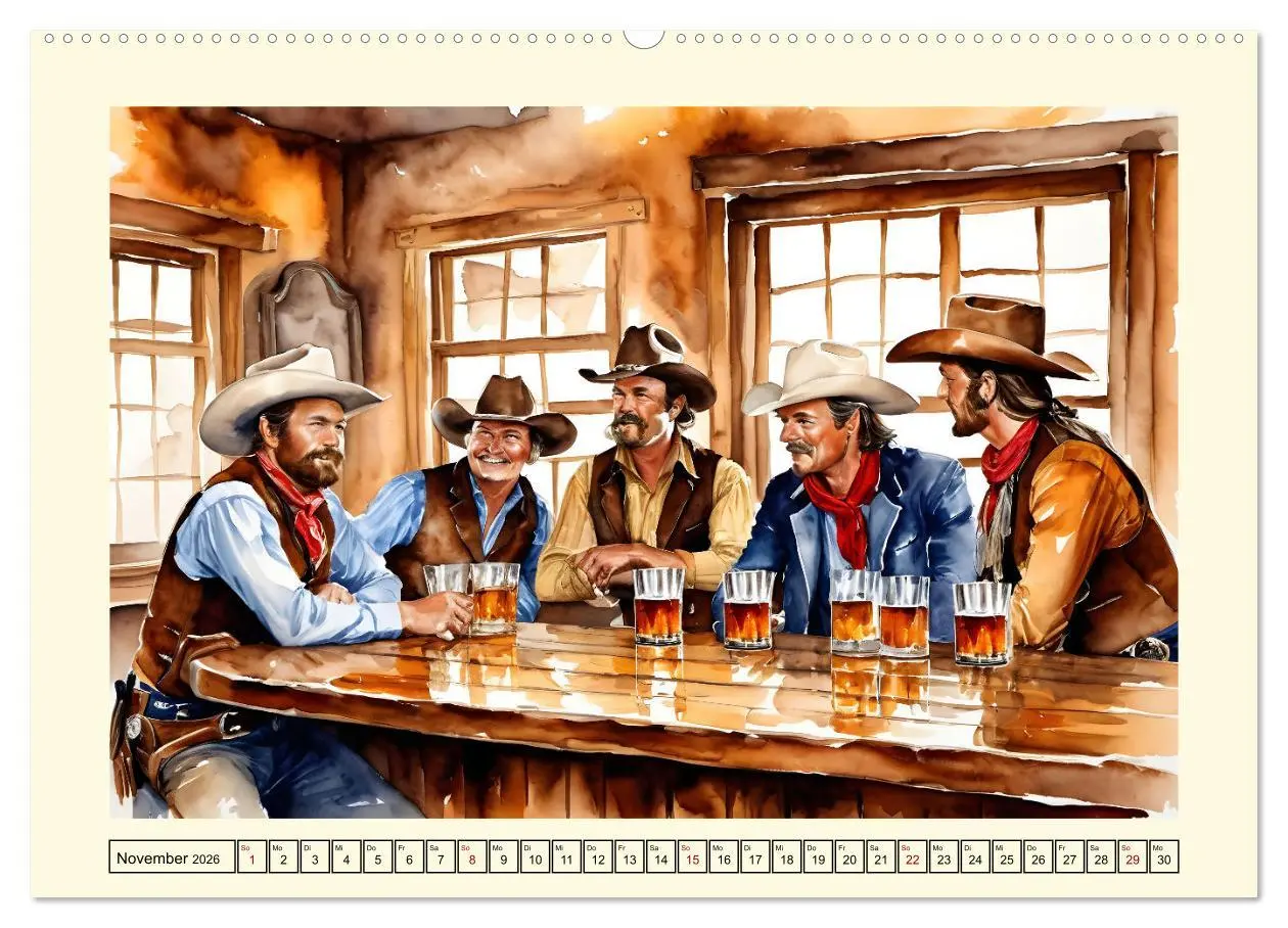 Bild: 9783457265987 | Nostalgie - der Wilde Westen (Wandkalender 2026 DIN A2 quer),...