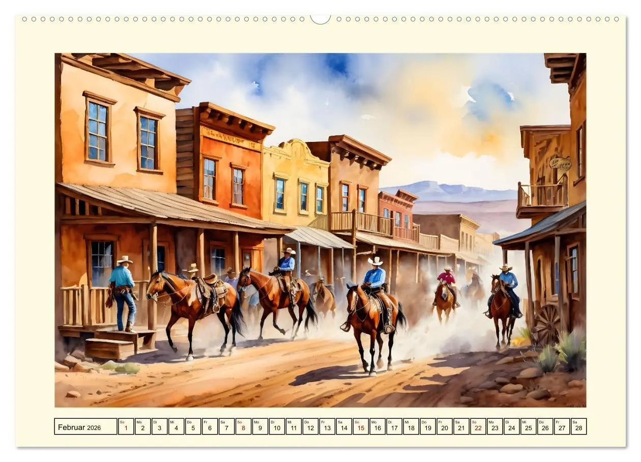 Bild: 9783457265987 | Nostalgie - der Wilde Westen (Wandkalender 2026 DIN A2 quer),...
