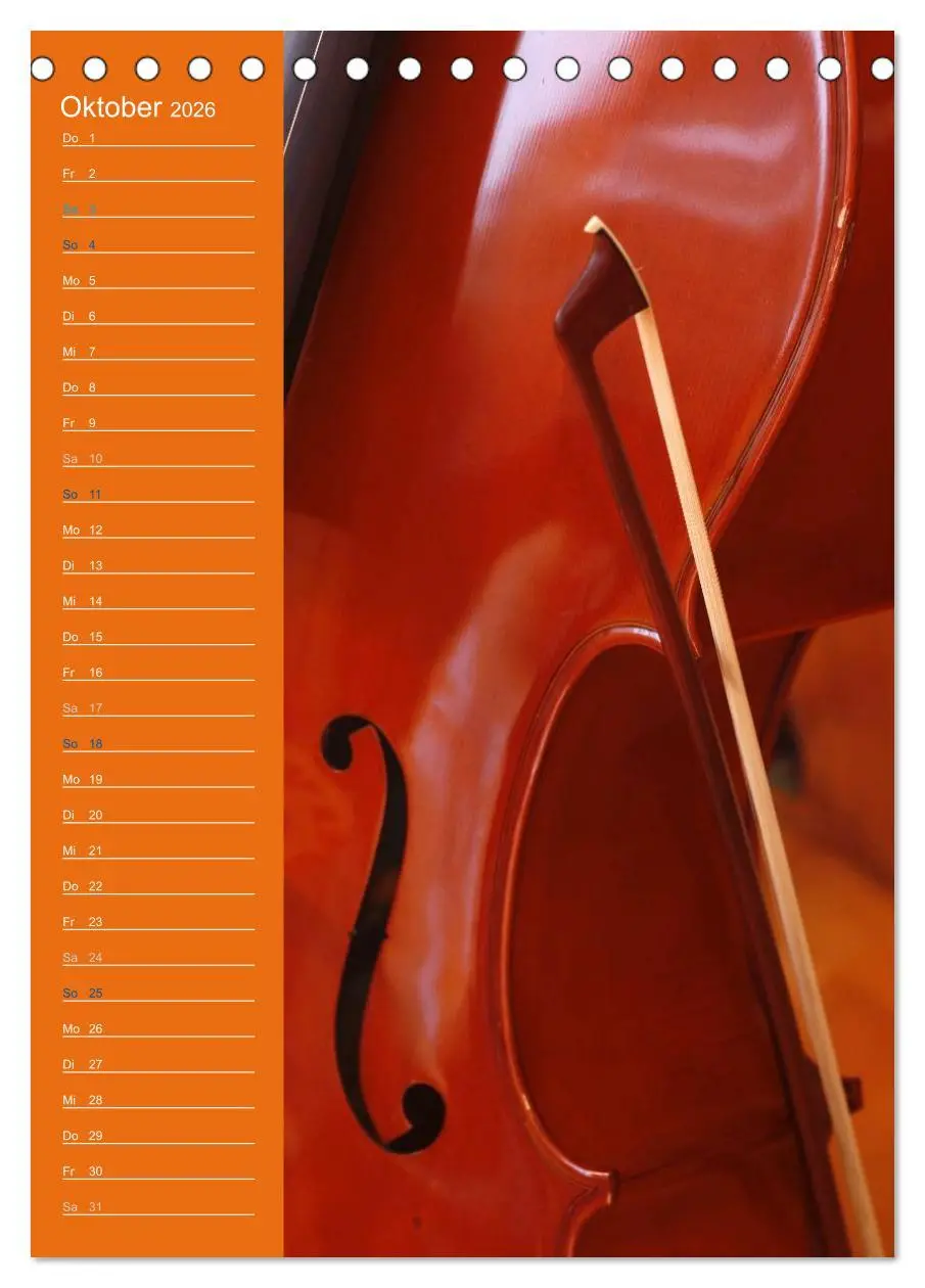Bild: 9783516425987 | Geliebtes Cello (Tischkalender 2026 DIN A5 hoch), CALVENDO...