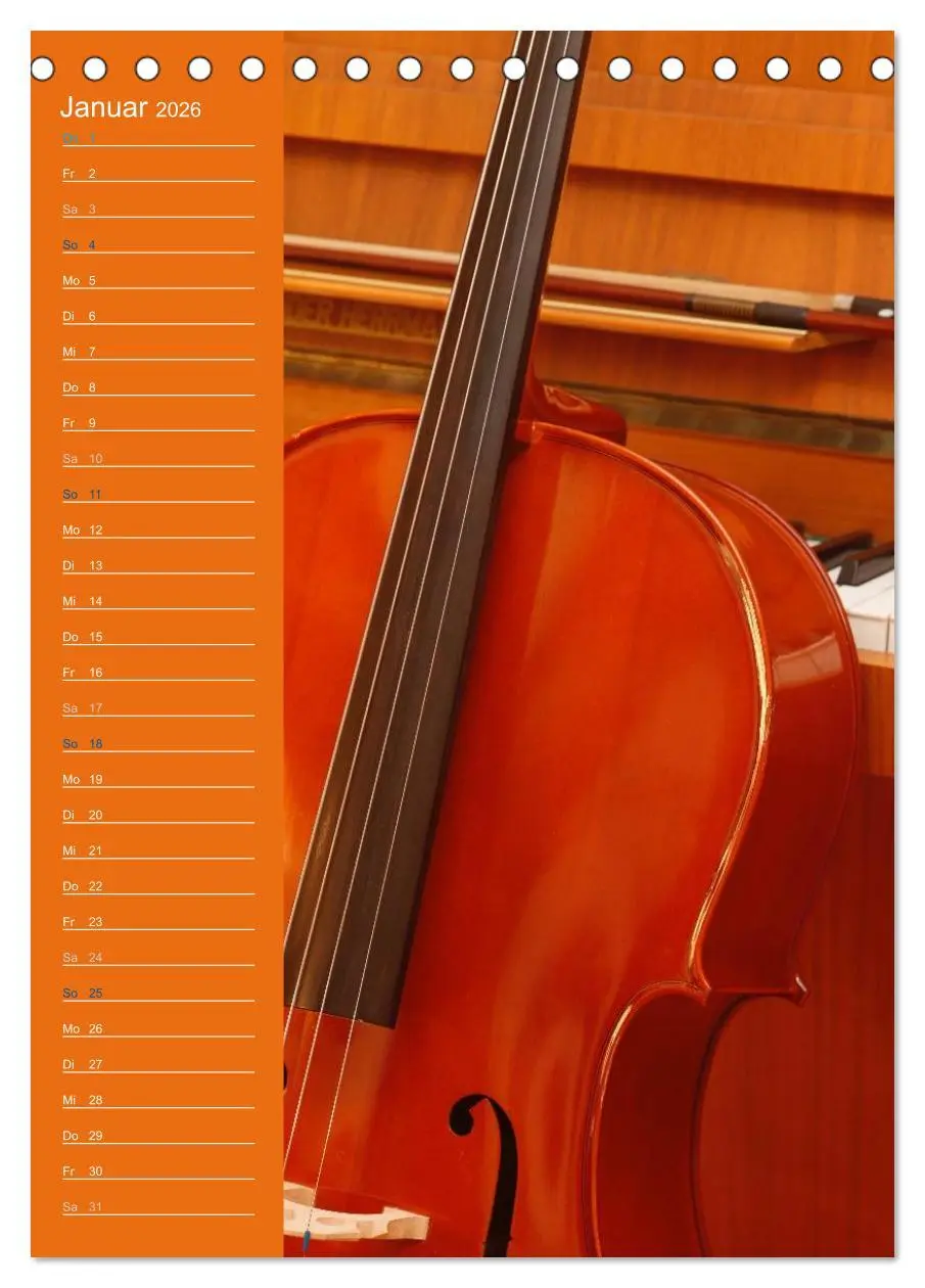 Bild: 9783516425987 | Geliebtes Cello (Tischkalender 2026 DIN A5 hoch), CALVENDO...