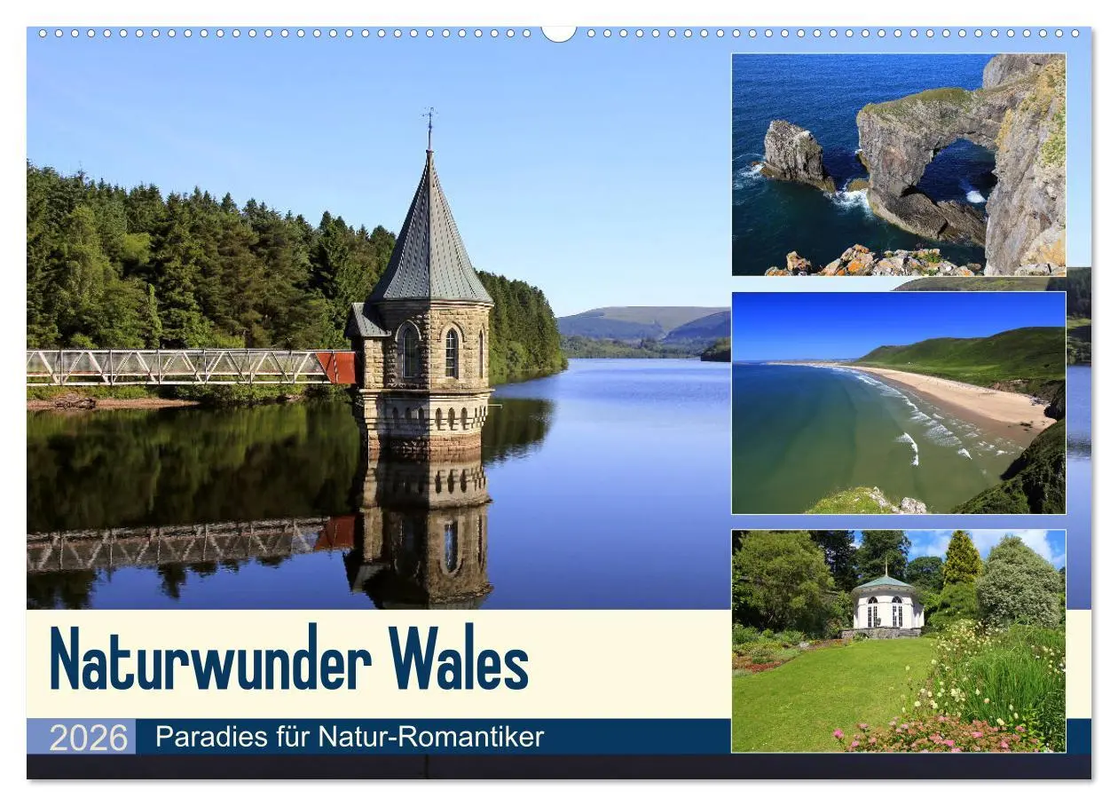 Cover: 9783457846087 | Naturwunder Wales (Wandkalender 2026 DIN A2 quer), CALVENDO...