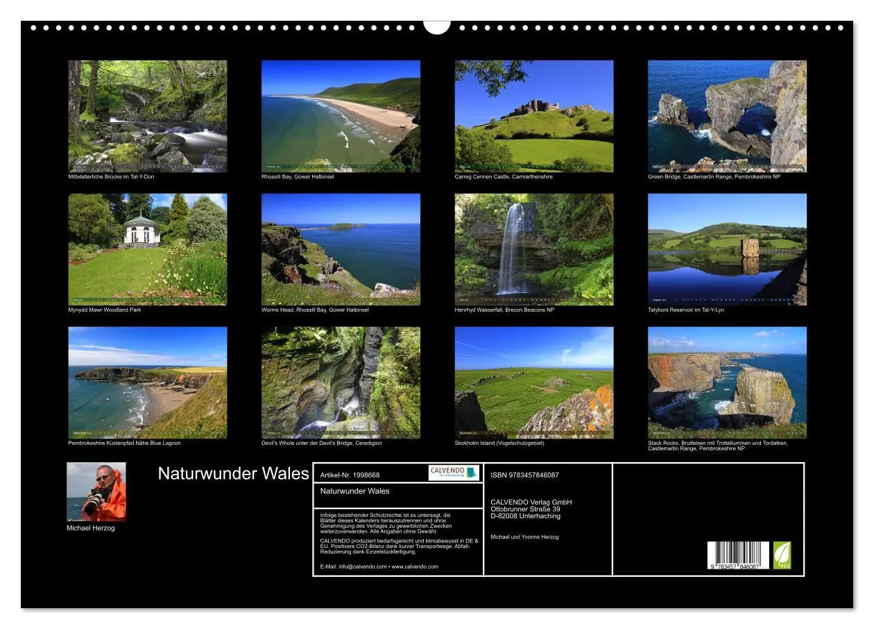 Bild: 9783457846087 | Naturwunder Wales (Wandkalender 2026 DIN A2 quer), CALVENDO...