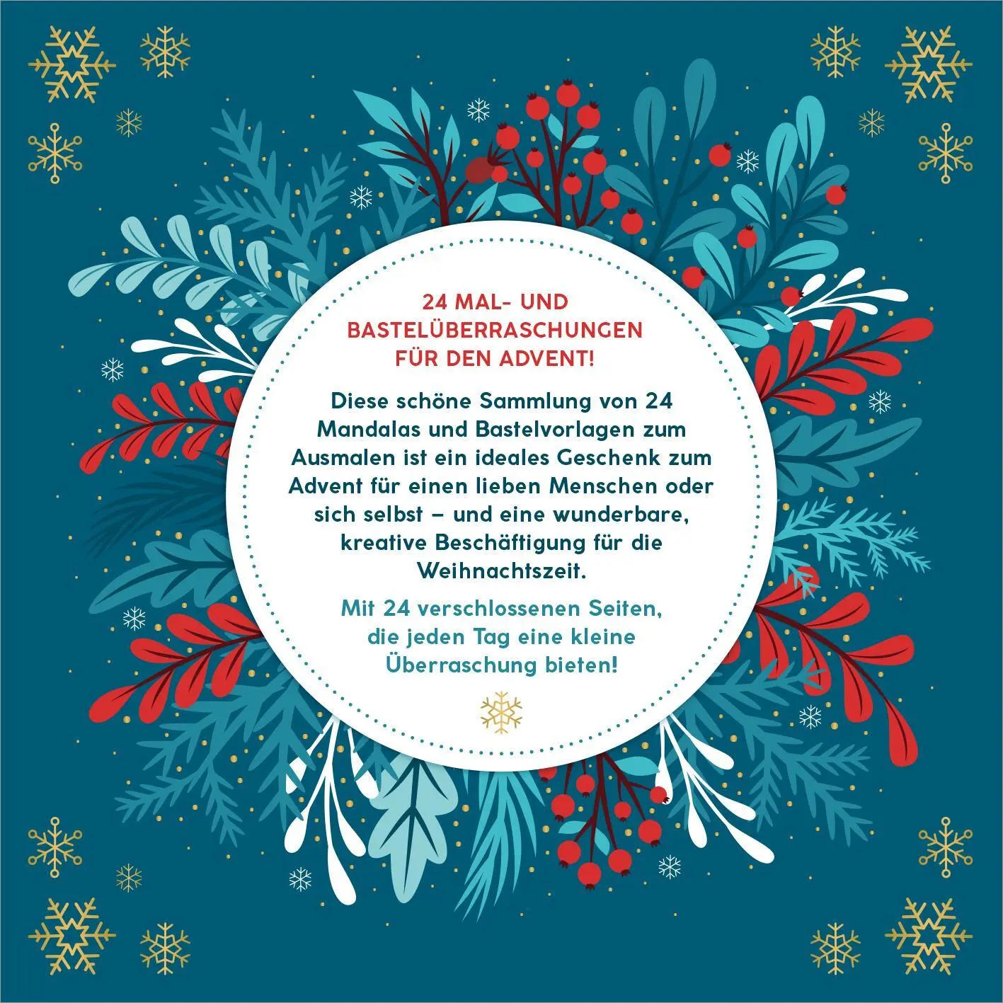 Rückseite: 4014489136187 | Ausmal-Adventskalender - Kreative Winterzeit | Taschenbuch | 96 S.