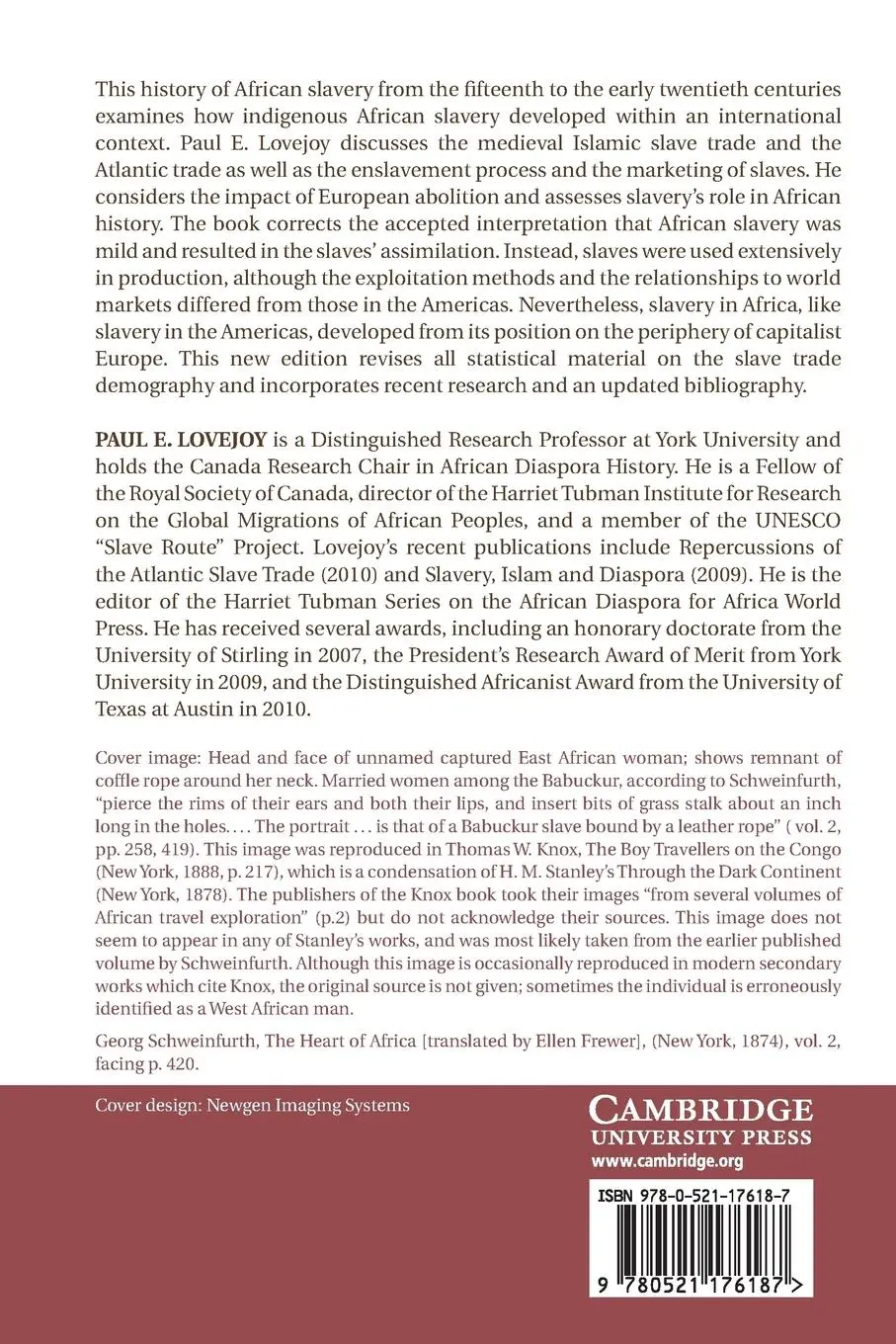 Rückseite: 9780521176187 | Transformations in Slavery | A History of Slavery in Africa | Lovejoy