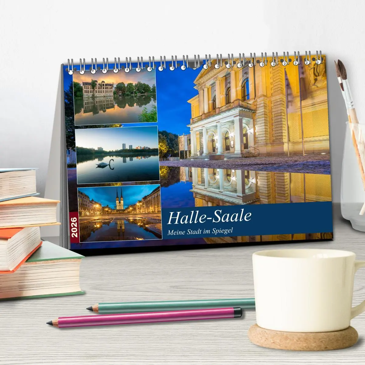 Bild: 9783457836187 | Halle-Saale - Meine Stadt im Spiegel (Tischkalender 2026 DIN A5...