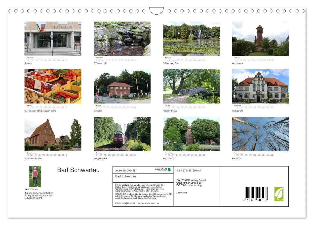 Bild: 9783457906187 | Bad Schwartau (Wandkalender 2026 DIN A3 quer), CALVENDO Monatskalender