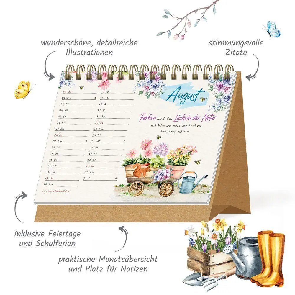 Bild: 9783988026187 | TRÖTSCH - Aufstellkalender Kleine Landgrüße 2027 | KG | Kalender