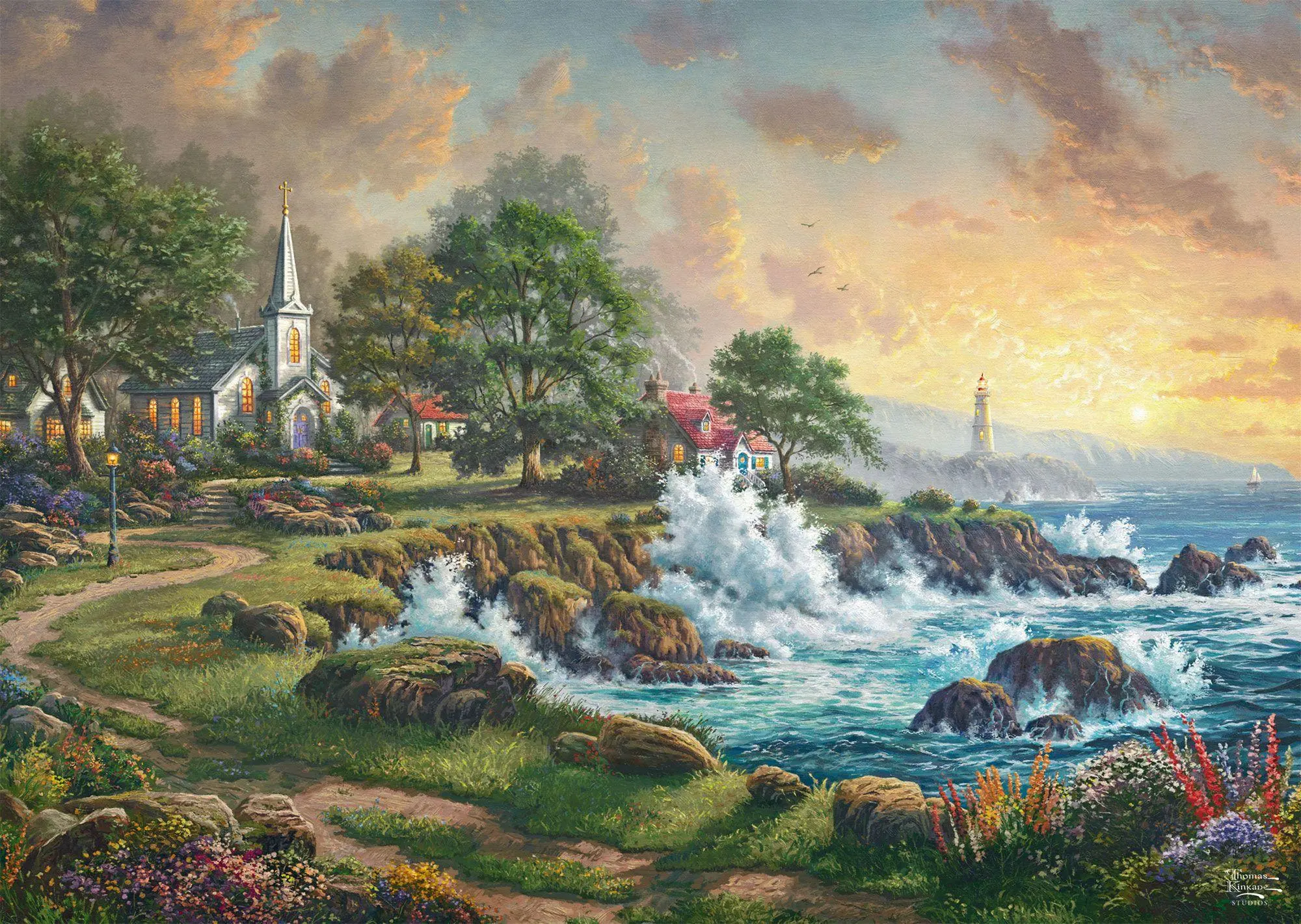 Bild: 4001504586287 | Kleinod am Meer | Puzzle Thomas Kinkade 1000 Teile | Spiel | 58628