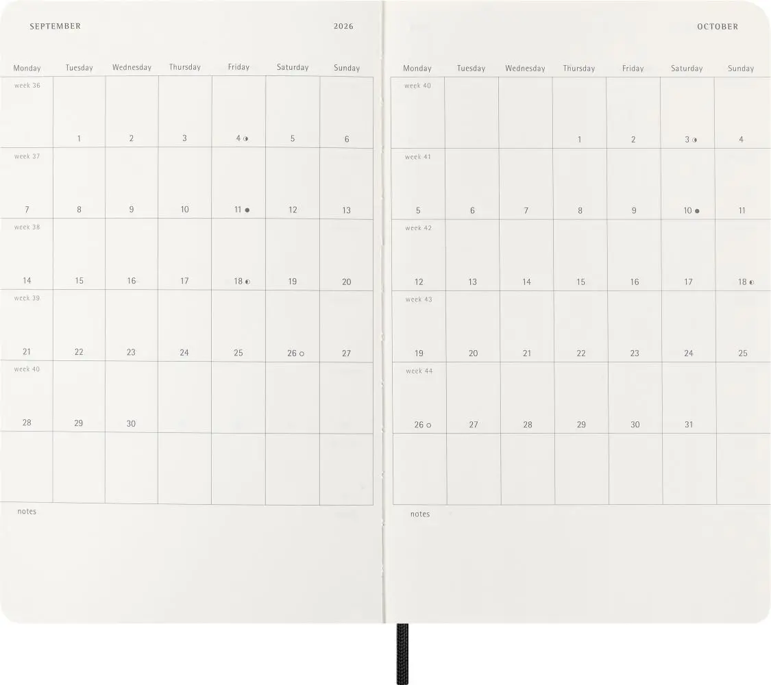 Bild: 8056999276287 | Moleskine Precious &amp; Ethical 12 Monate Wochen Notizkalender 2026,...