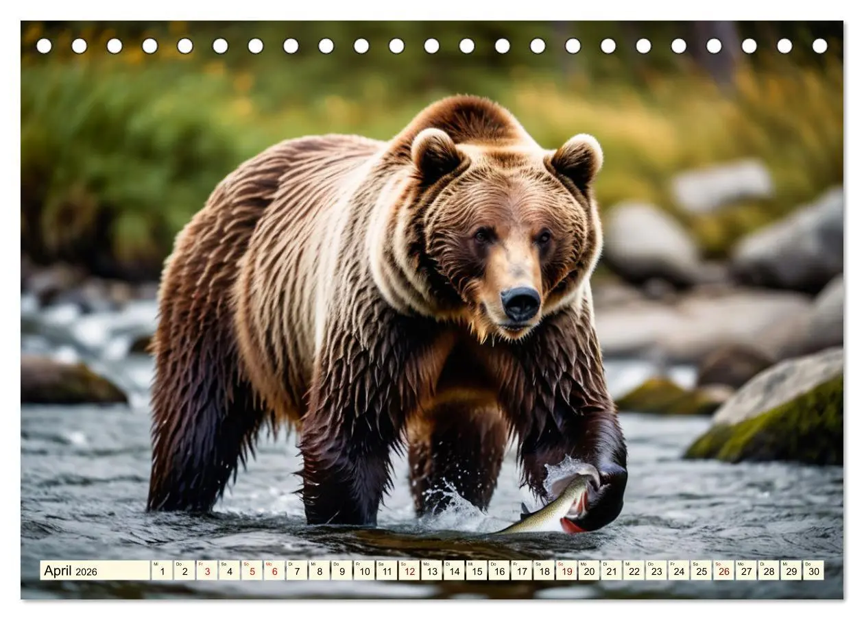 Bild: 9783457376287 | Große und kleine Bären (Tischkalender 2026 DIN A5 quer), CALVENDO...