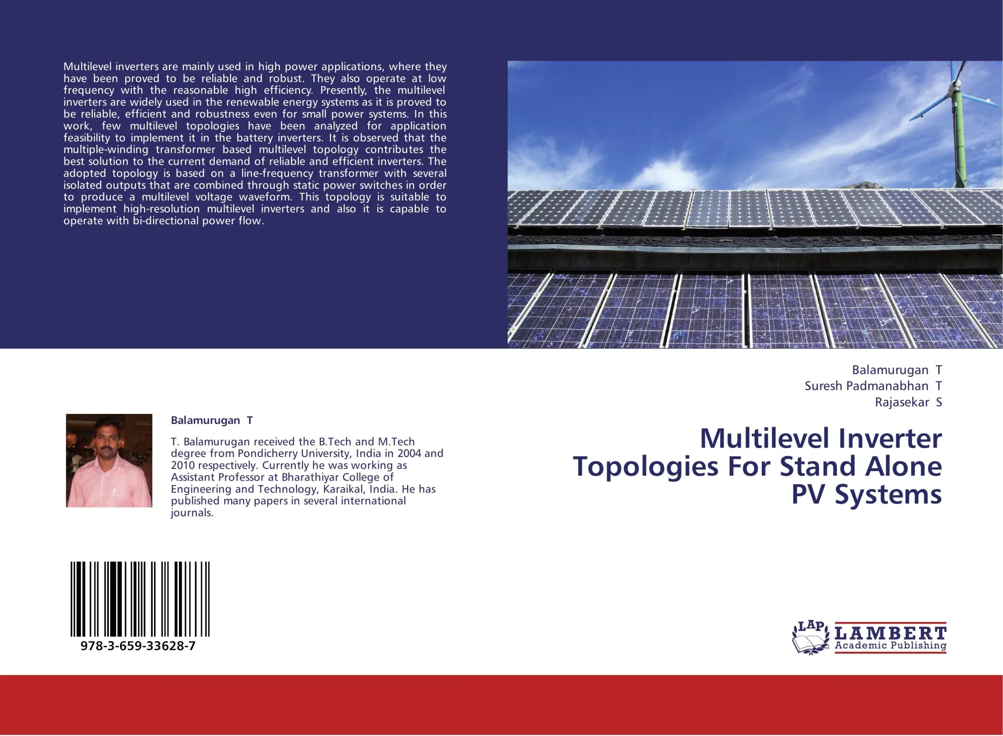 Cover: 9783659336287 | Multilevel Inverter Topologies For Stand Alone PV Systems | T (u. a.)