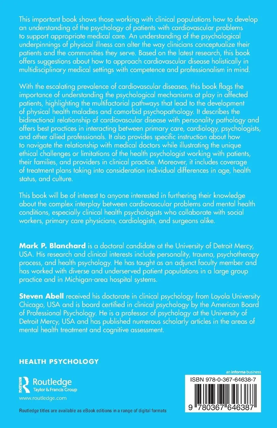 Rückseite: 9780367646387 | The Psychology of Cardiovascular Illness | Mark P. Blanchard (u. a.)