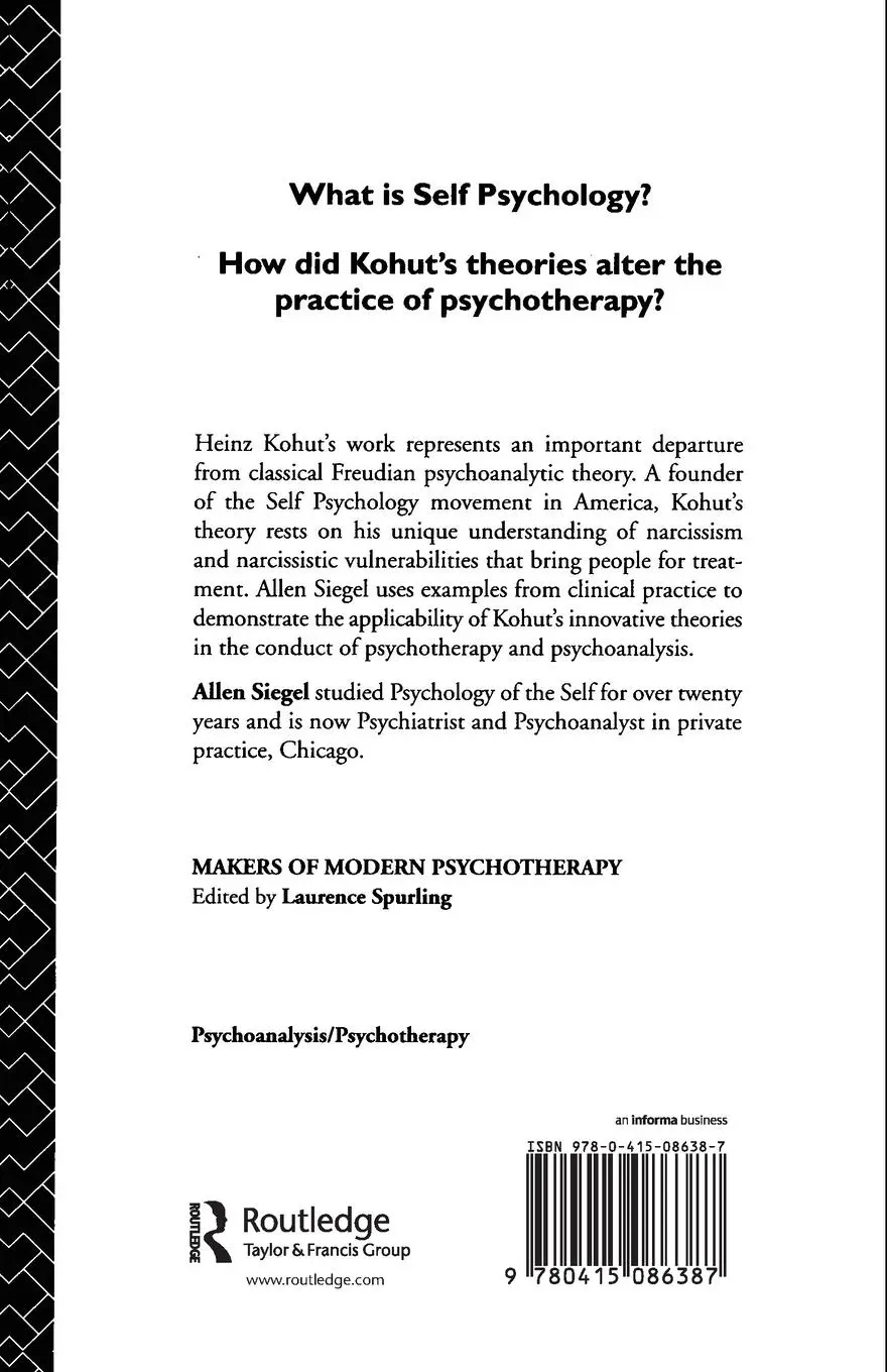 Rückseite: 9780415086387 | Heinz Kohut and the Psychology of the Self | Allen M. Siegel | Buch