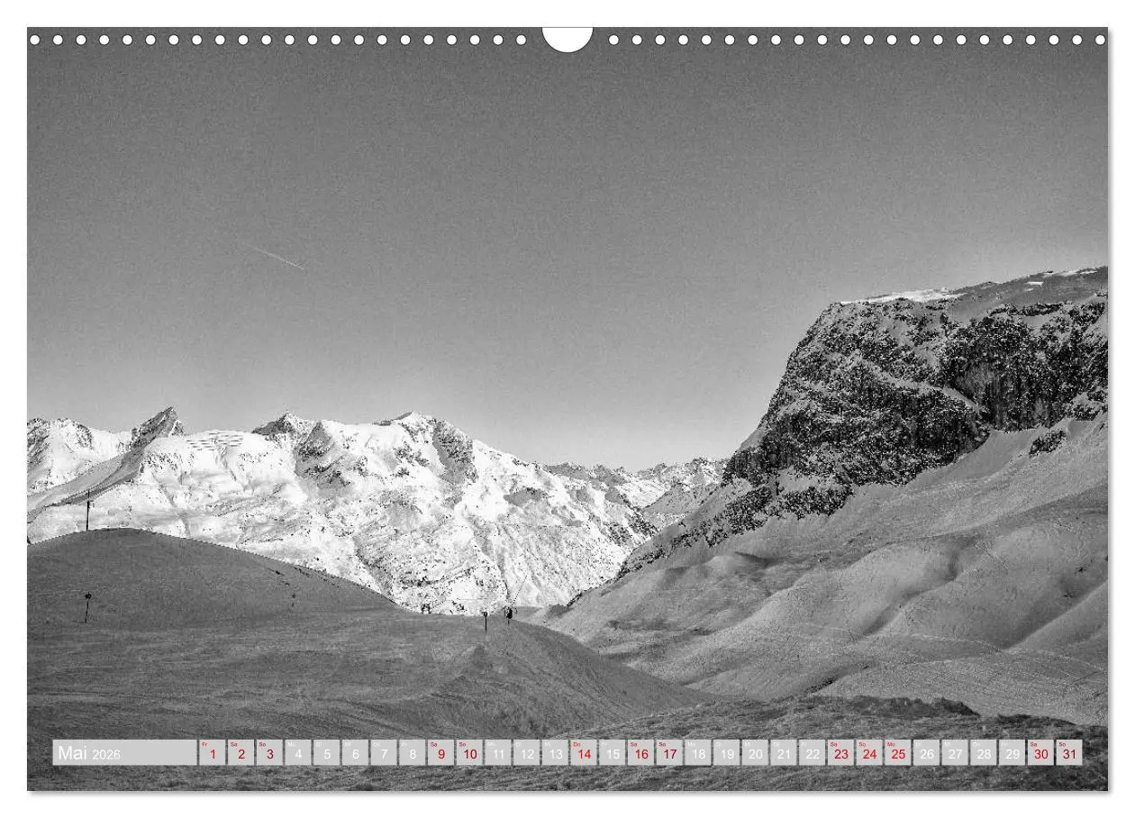 Bild: 9783457816387 | Arlberg black and white (Wandkalender 2026 DIN A3 quer), CALVENDO...