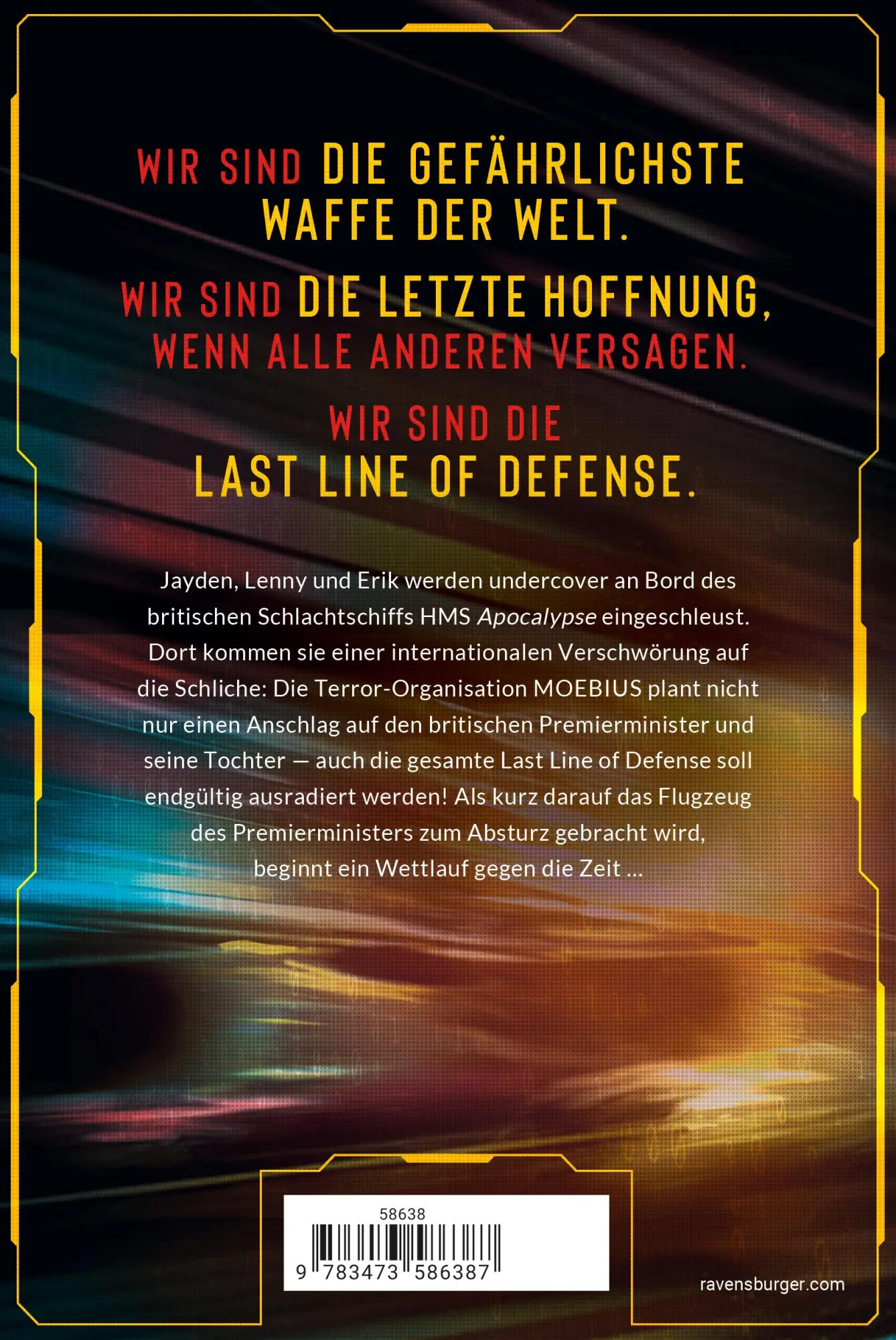 Rückseite: 9783473586387 | Last Line of Defense, Band 3 - Der Crash | Andreas Gruber | Buch