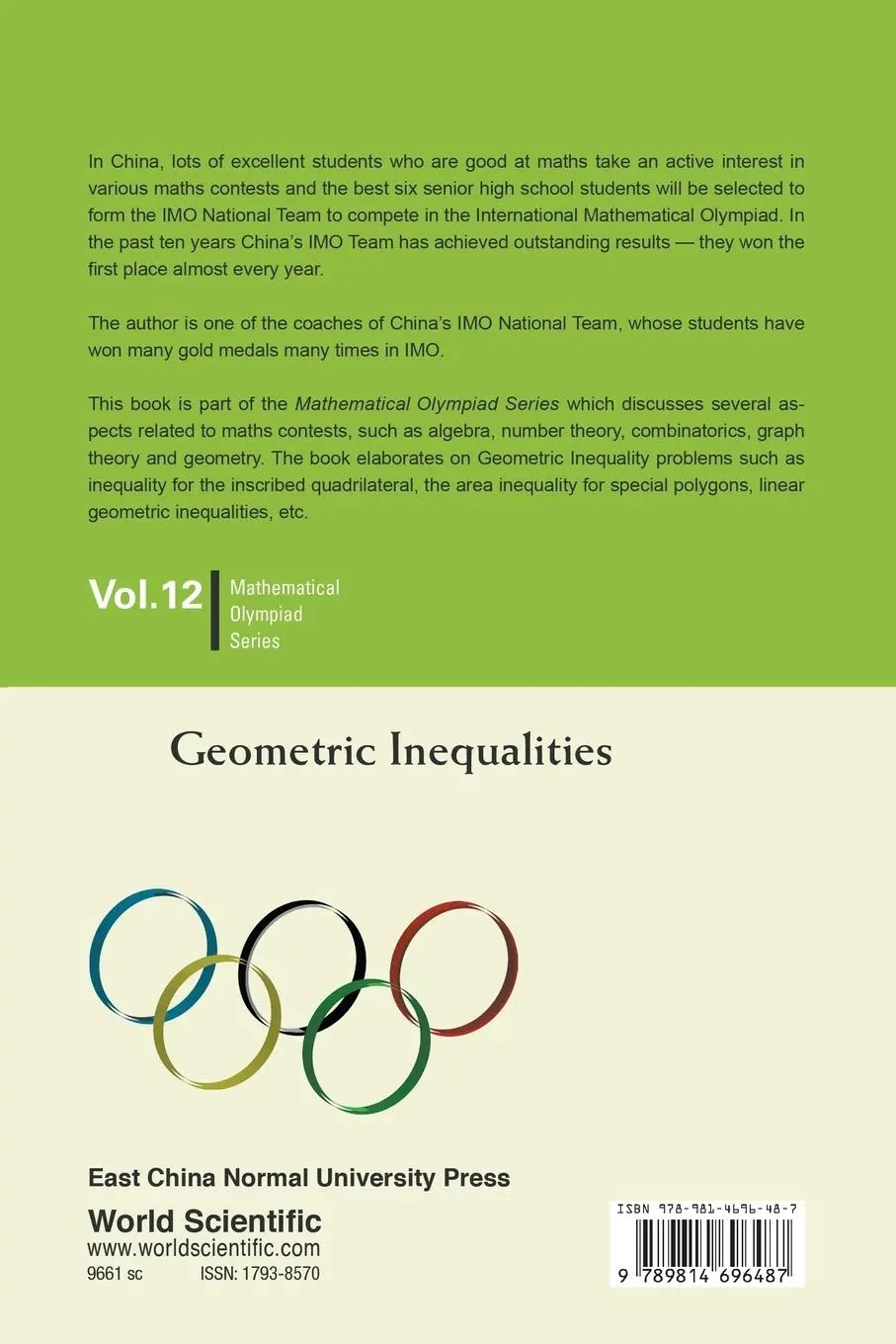 Rückseite: 9789814696487 | GEOMETRIC INEQUALITIES | Gangsong Leng &amp; Yongming Liu | Taschenbuch