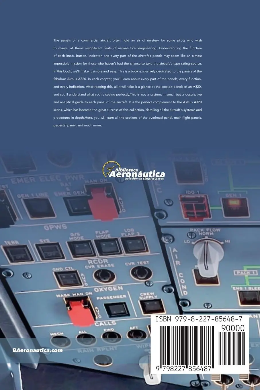 Rückseite: 9798227856487 | Airbus A320 Panels | Biblioteca Aeronáutica | Taschenbuch | Englisch