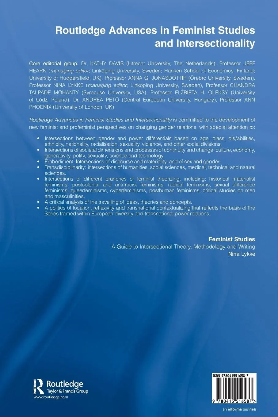 Rückseite: 9780415516587 | Feminist Studies | Nina Lykke | Taschenbuch | Englisch | 2012