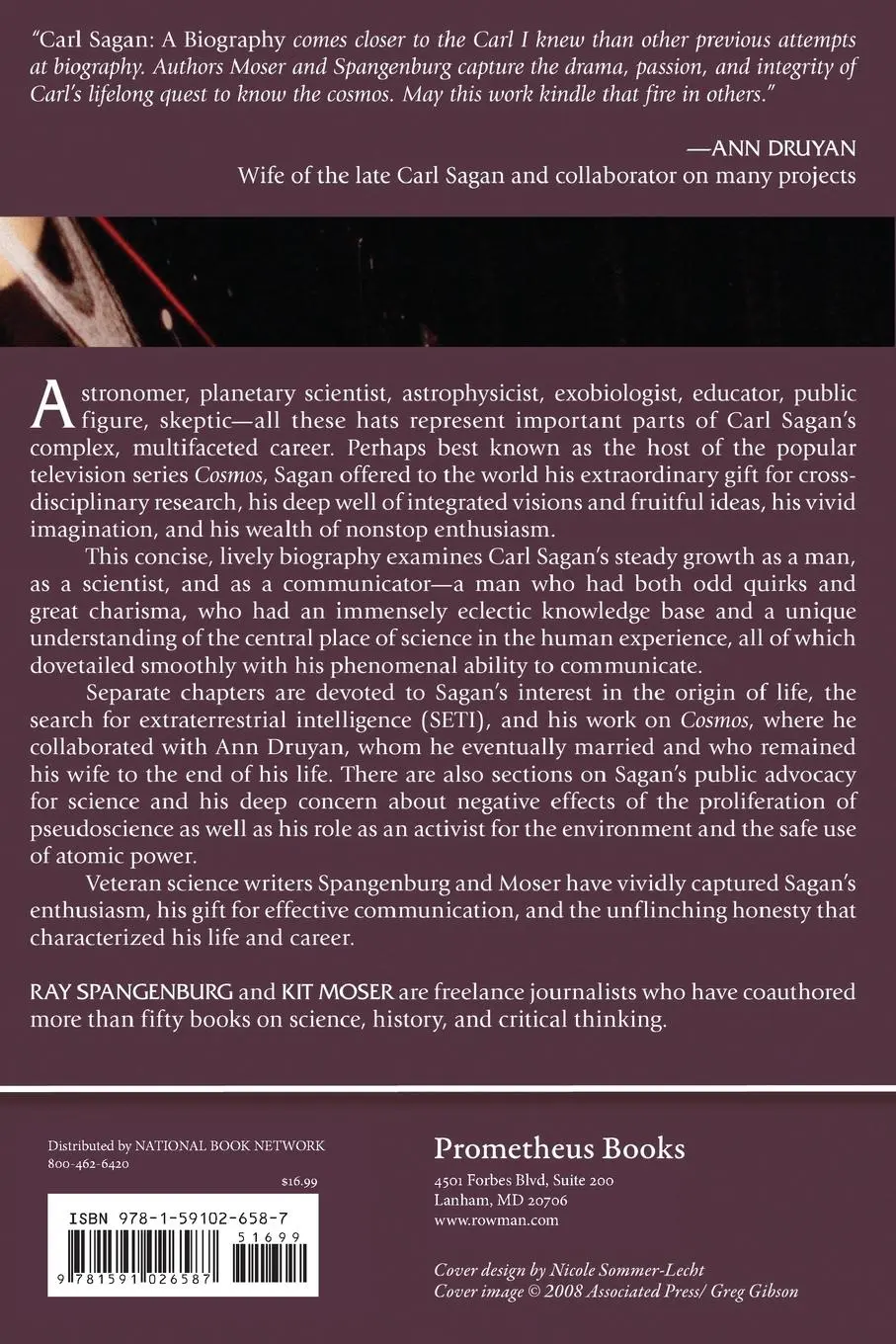 Rückseite: 9781591026587 | Carl Sagan | A Biography | Ray Spangenburg (u. a.) | Taschenbuch