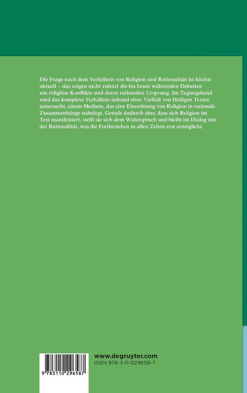 Rückseite: 9783110296587 | Heilige Texte | Christoph Markschies (u. a.) | Buch | VI | Deutsch