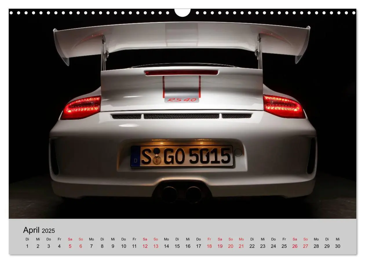 Bild: 9783435706587 | Porsche GT3RS 4,0 (Wandkalender 2025 DIN A3 quer), CALVENDO...