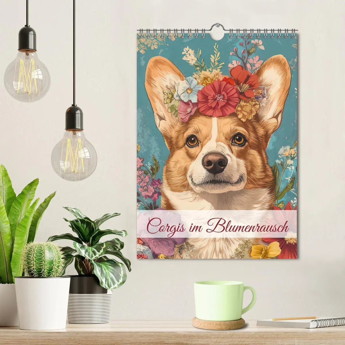 Bild: 9783457276587 | Corgis im Blumenrausch (Wandkalender 2026 DIN A4 hoch), CALVENDO...