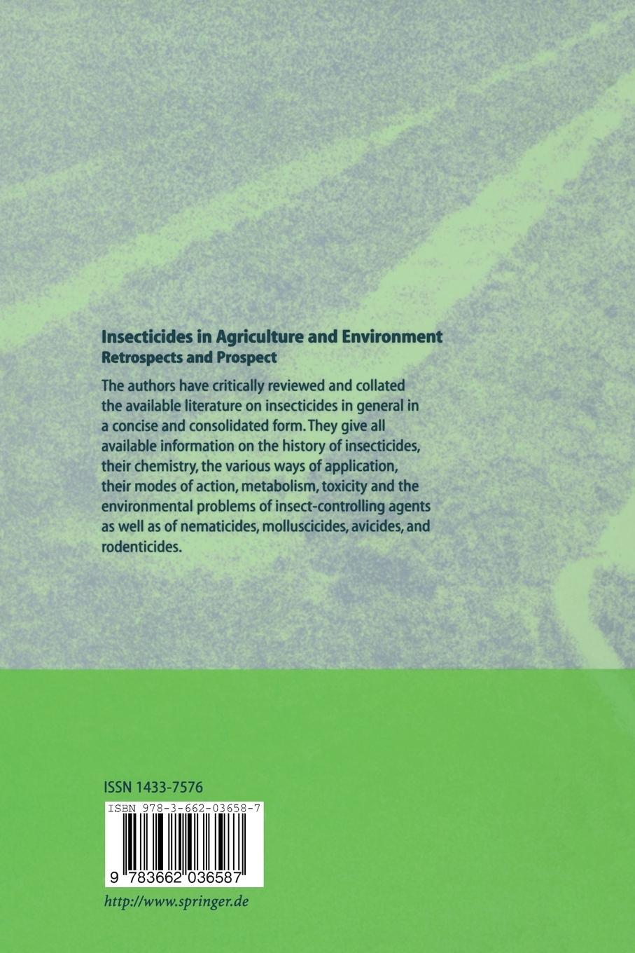 Rückseite: 9783662036587 | Insecticides in Agriculture and Environment | Albert S. Perry (u. a.)
