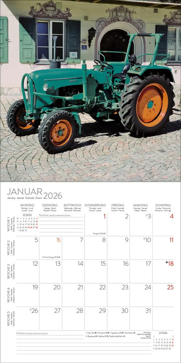 Bild: 9783731886587 | Traktoren 2026 | Verlag Korsch | Kalender | 13 S. | Deutsch | 2026