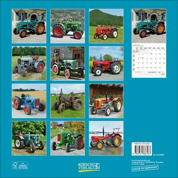 Bild: 9783731886587 | Traktoren 2026 | Verlag Korsch | Kalender | 13 S. | Deutsch | 2026