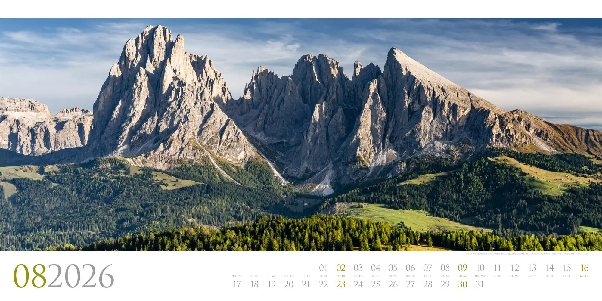 Bild: 9783838426587 | Dolomiten Kalender 2026 | Ackermann Kunstverlag GmbH | Kalender | 2026
