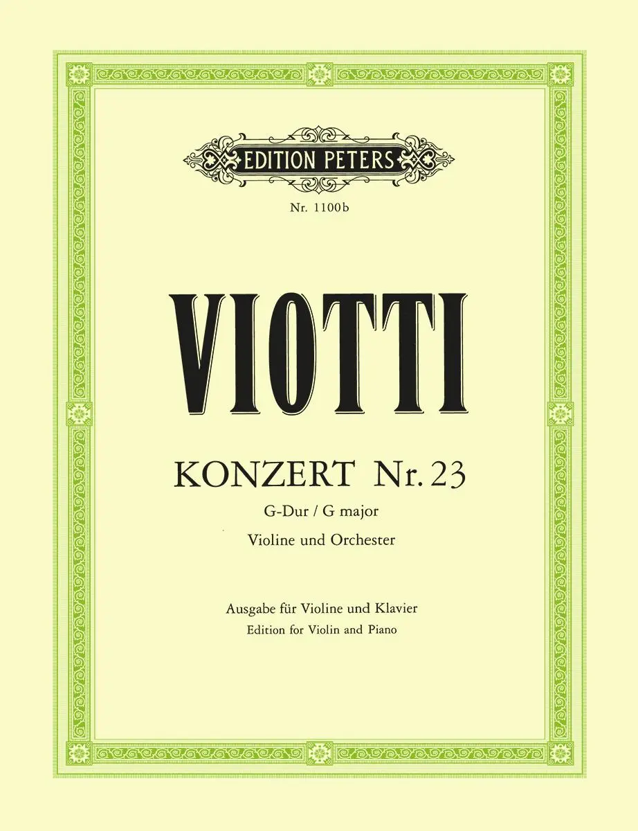 Cover: 9790014006587 | Concerto No. 23 in G | Ausgabe für Violine und Klavier (+Kadenzen)