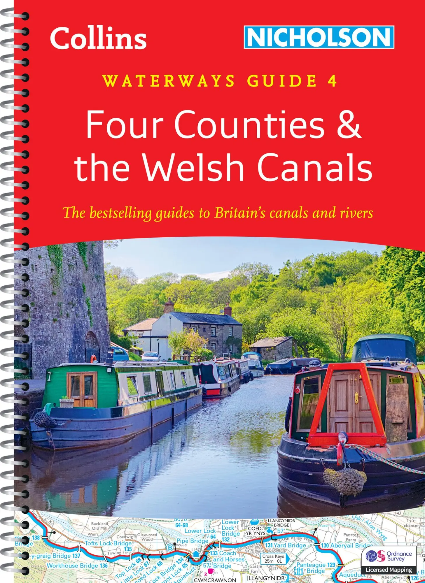 Cover: 9780008546687 | Four Counties and the Welsh Canals (4) | Nicholson Waterways Guides