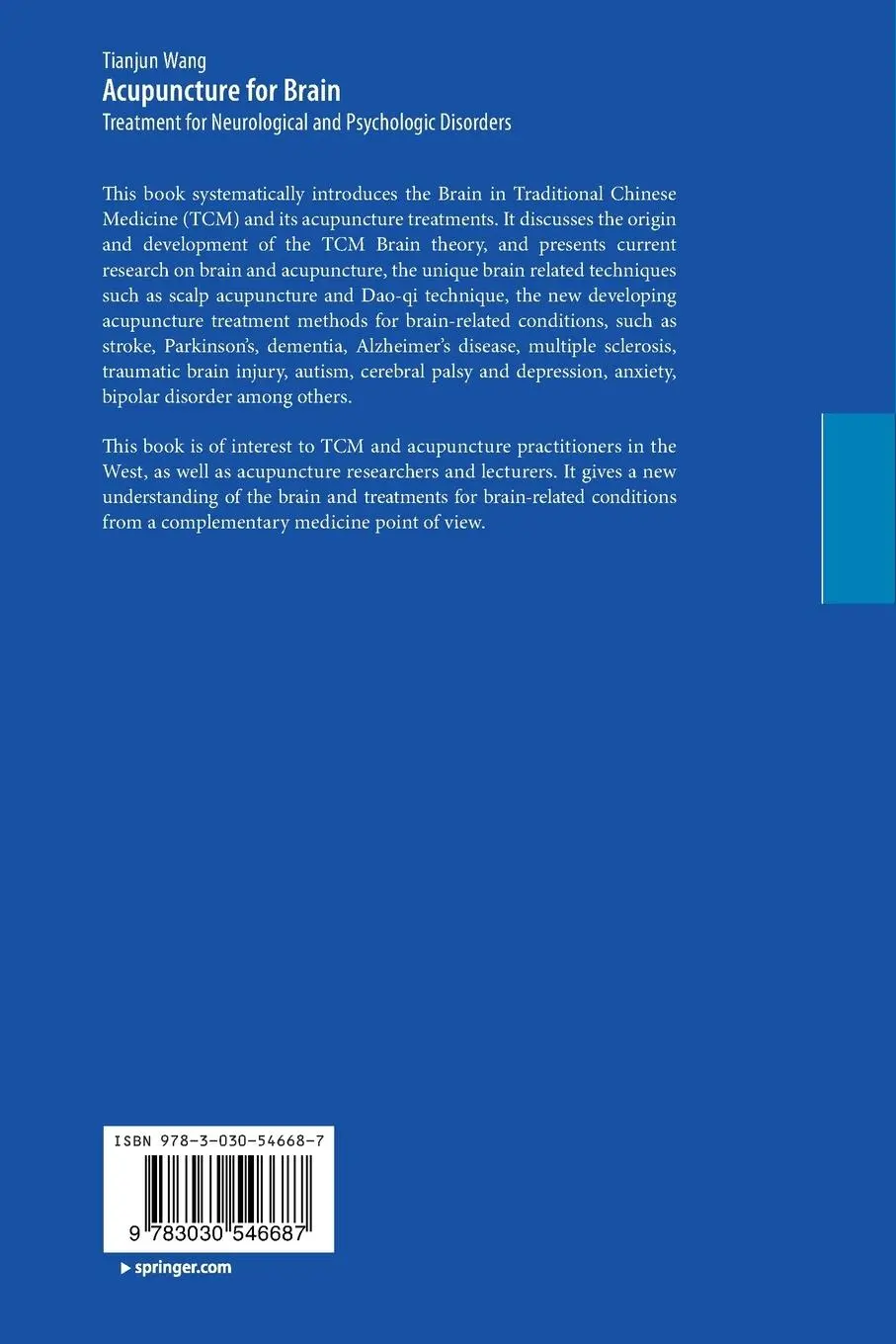 Rückseite: 9783030546687 | Acupuncture for Brain | Tianjun Wang | Taschenbuch | xxxiv | Englisch