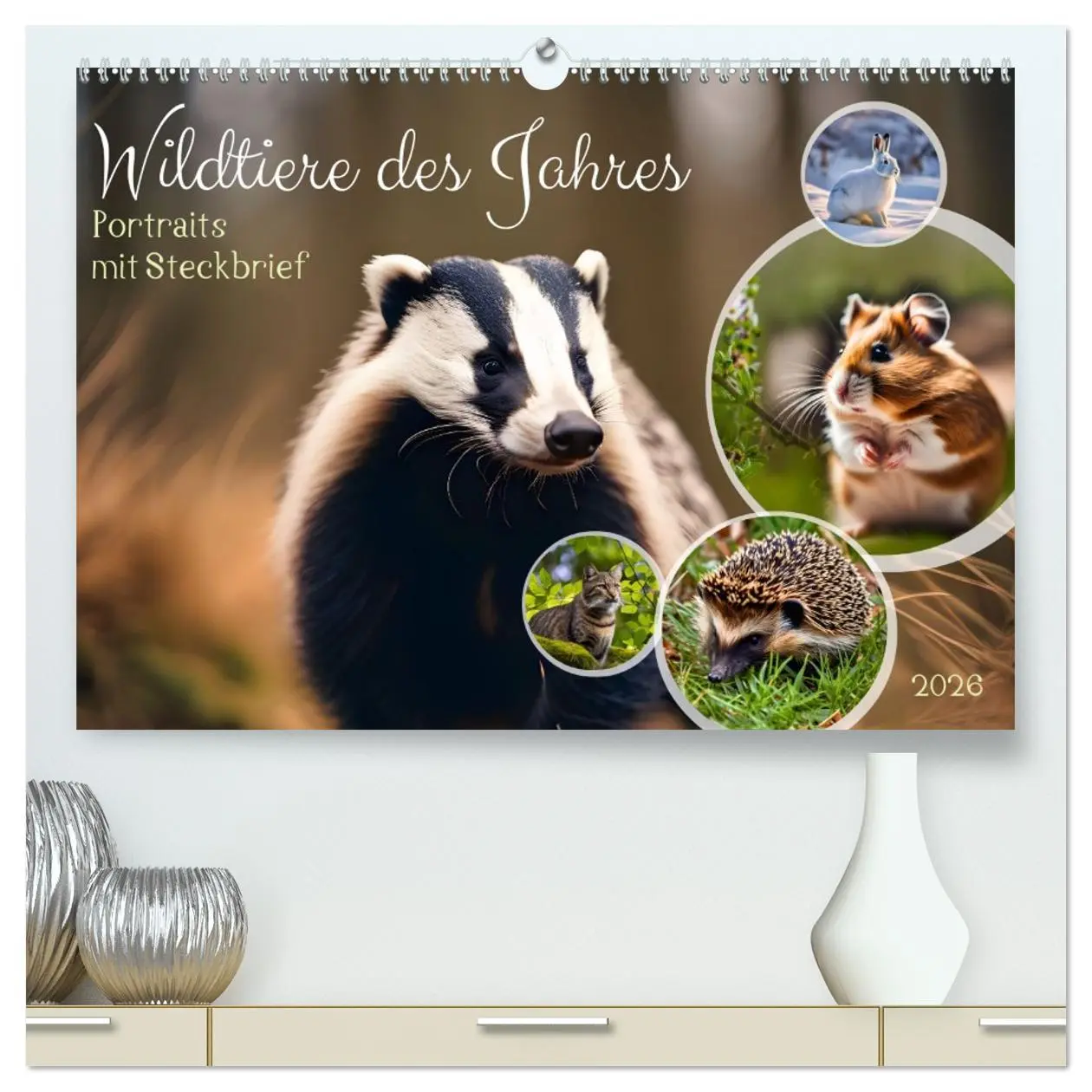 Cover: 9783457646687 | Wildtiere des Jahres (hochwertiger Premium Wandkalender 2026 DIN A2...