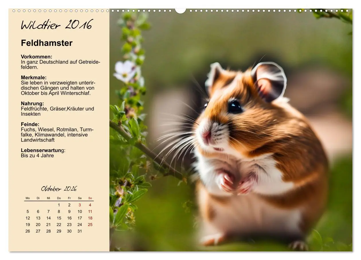 Bild: 9783457646687 | Wildtiere des Jahres (hochwertiger Premium Wandkalender 2026 DIN A2...
