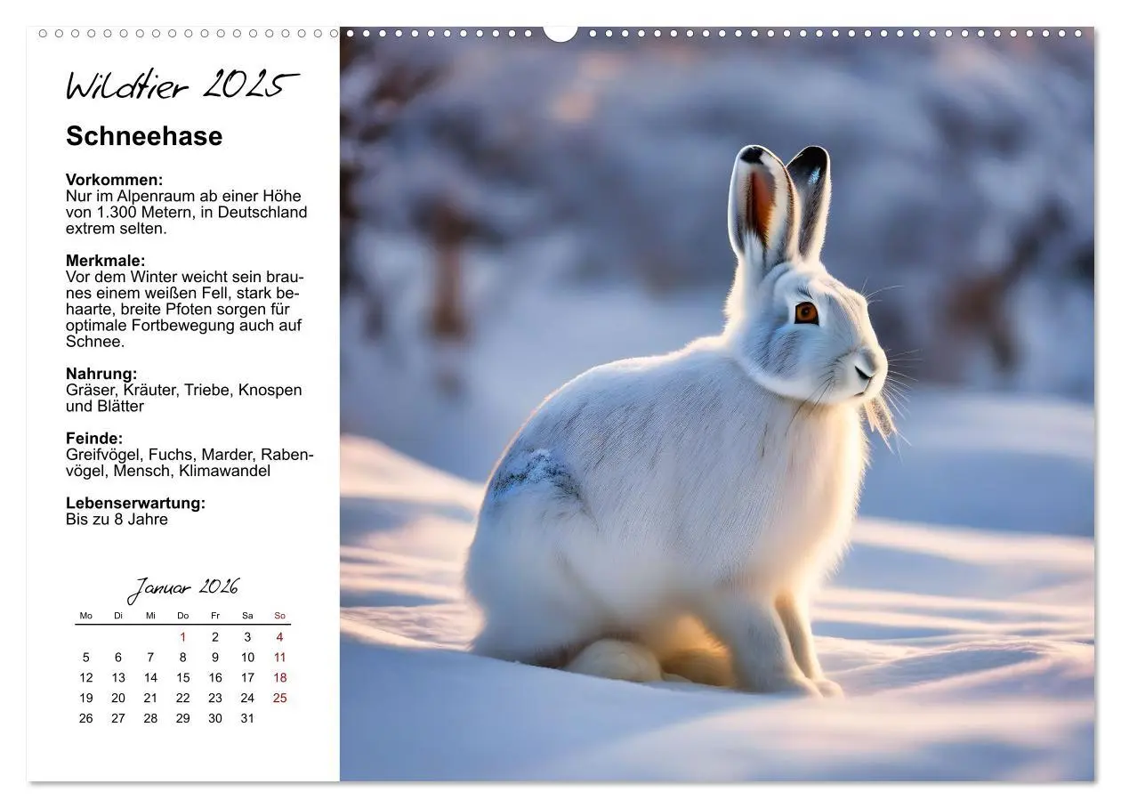 Bild: 9783457646687 | Wildtiere des Jahres (hochwertiger Premium Wandkalender 2026 DIN A2...