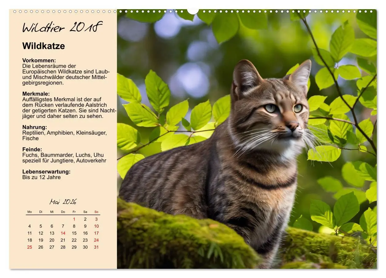 Bild: 9783457646687 | Wildtiere des Jahres (hochwertiger Premium Wandkalender 2026 DIN A2...