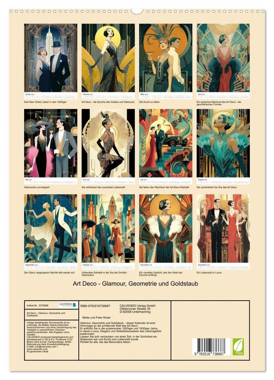 Bild: 9783516736687 | Art Deco - Glamour, Geometrie und Goldstaub (hochwertiger Premium...