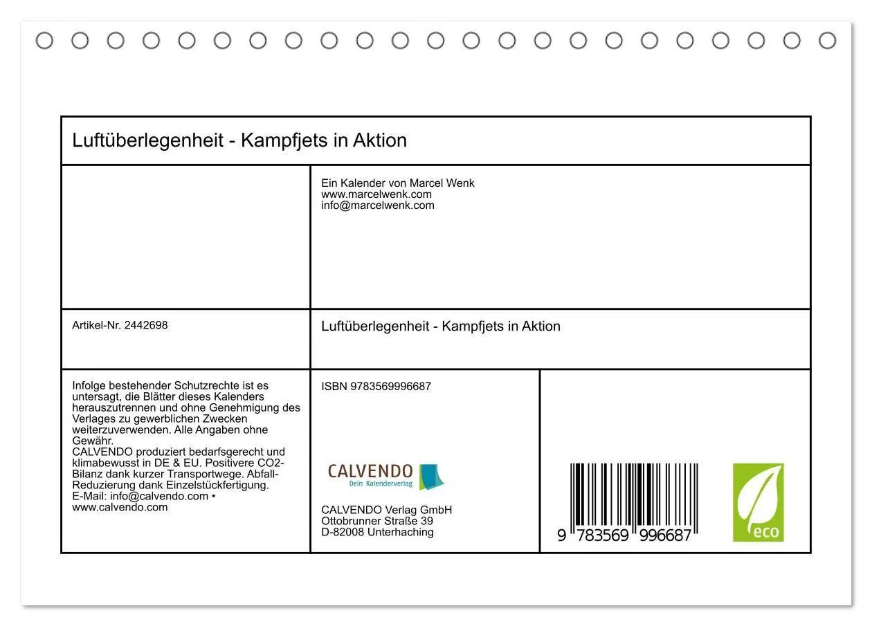 Bild: 9783569996687 | Luftüberlegenheit - Kampfjets in Aktion (Tischkalender 2027 DIN A5...