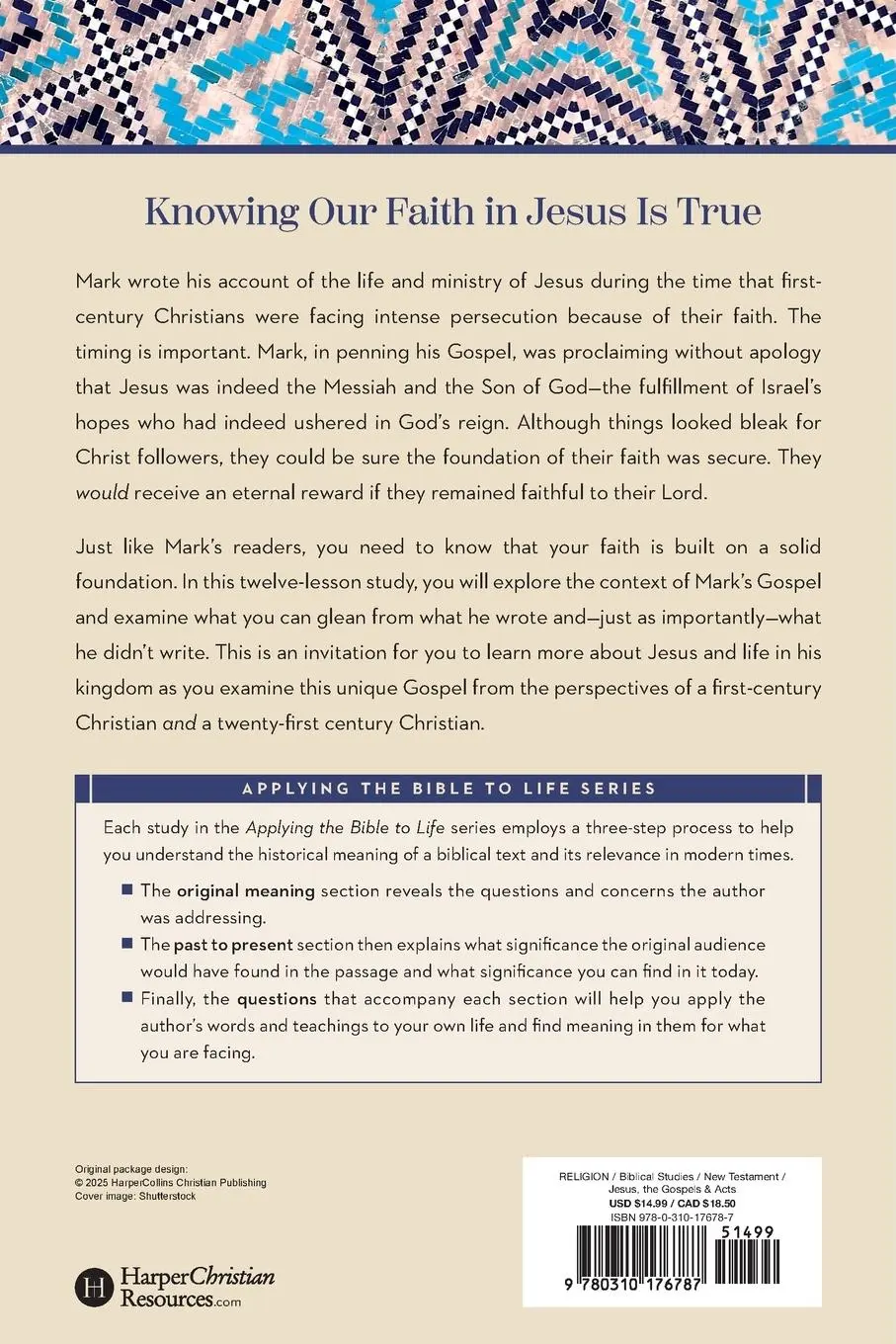 Rückseite: 9780310176787 | The Mark Bible Study | Building Our Faith on a Strong Foundation