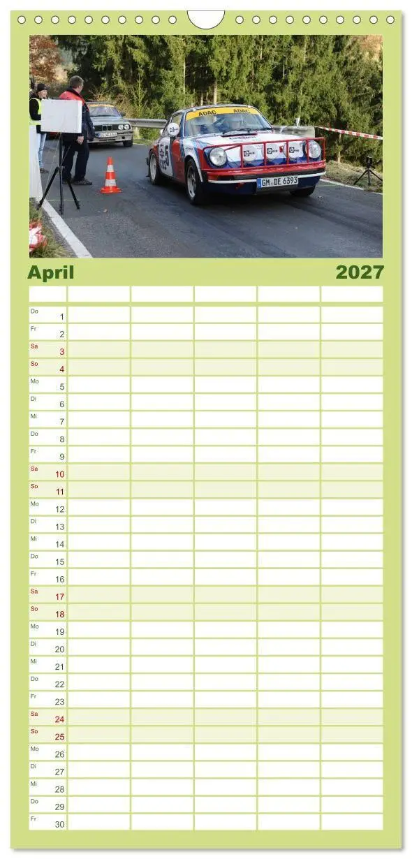 Bild: 9783594326787 | Familienplaner 2027 - Bergrennen und Rallye im Porsche mit 5...