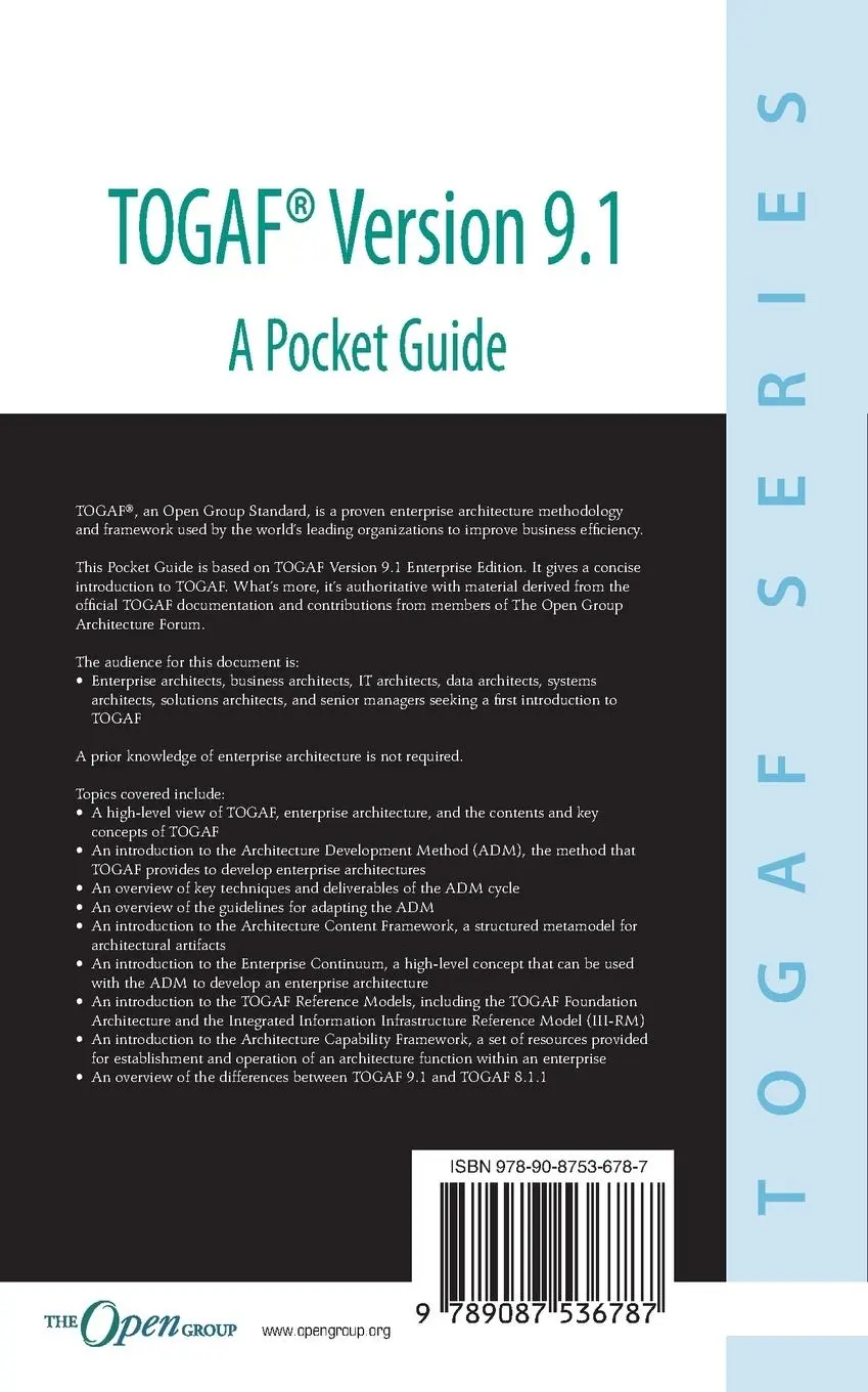 Rückseite: 9789087536787 | TOGAF® Version 9.1 A Pocket Guide | Andrew Josey | Taschenbuch | 2011