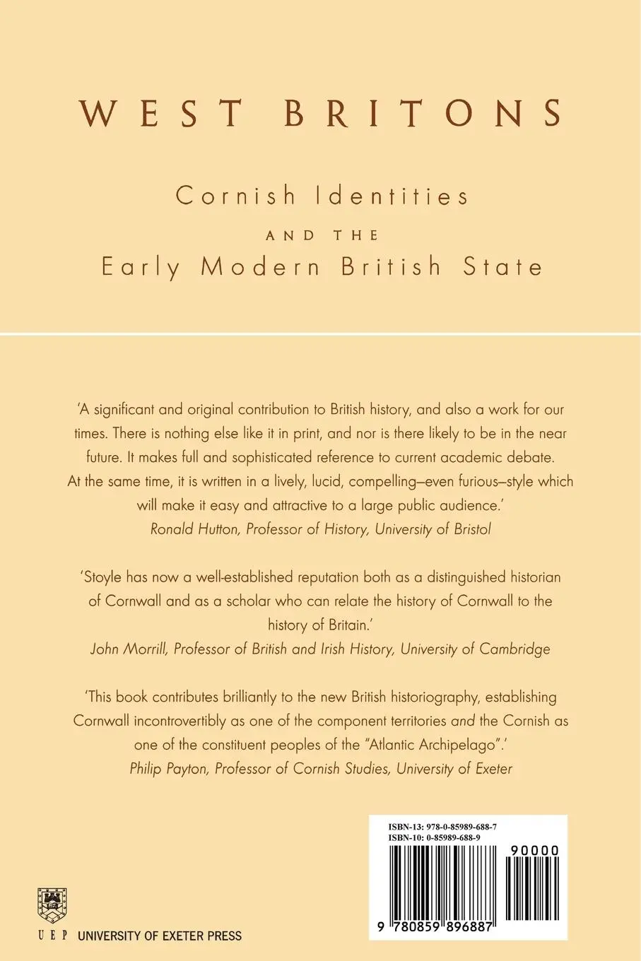Rückseite: 9780859896887 | West Britons | Cornish Identities and the Early Modern British State