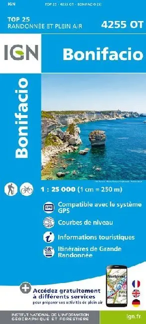 Cover: 9782758546887 | IGN Karte, Carte de randonnée (et plein air) Bonifacio | (Land-)Karte